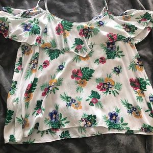 Old Navy Cold Shoulder Floral Top
